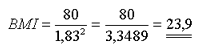 Prklad vpotu BMI indexu telesnej hmotnosti